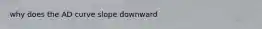 why does the AD curve slope downward