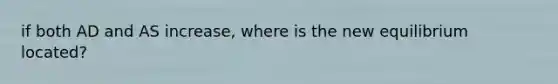 if both AD and AS increase, where is the new equilibrium located?