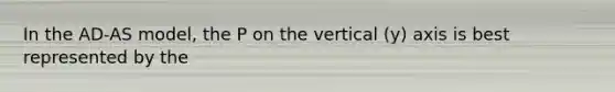 In the AD-AS model, the P on the vertical (y) axis is best represented by the