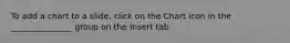 To add a chart to a slide, click on the Chart icon in the _______________ group on the Insert tab