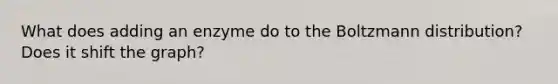 What does adding an enzyme do to the Boltzmann distribution? Does it shift the graph?