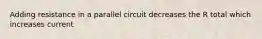 Adding resistance in a parallel circuit decreases the R total which increases current