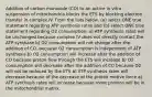 Addition of carbon monoxide (CO) to an active in vitro suspension of mitochondria blocks the ETS by blocking electron transfer in complex IV. From the lists below, (a) select ONE true statement regarding ATP synthesis rates and (b) select ONE true statement regarding O2 consumption. a) ATP synthesis rates will be unchanged because complex IV does not directly contact the ATP synthase b) O2 consumption will not change after the addition of CO, because O2 consumption is independent of ATP synthesis b) O2 consumption will increase after the addition of CO because proton flow through the ETS will increase b) O2 consumption will decrease after the addition of CO because O2 will not be reduced by the ETS a) ATP synthesis rates will decrease because of the decrease of the proton motive force a) ATP synthesis rates will increase because more protons will be in the mitochondrial matrix.