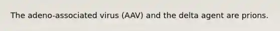 The adeno-associated virus (AAV) and the delta agent are prions.