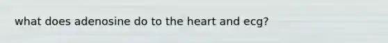 what does adenosine do to the heart and ecg?