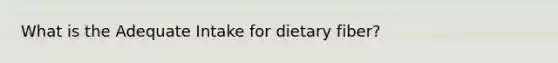 What is the Adequate Intake for dietary fiber?