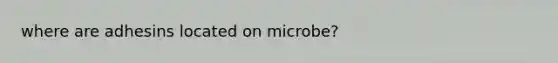 where are adhesins located on microbe?