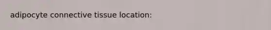 adipocyte connective tissue location: