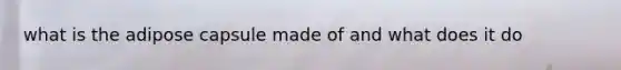 what is the adipose capsule made of and what does it do