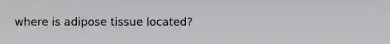 where is adipose tissue located?
