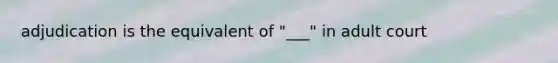 adjudication is the equivalent of "___" in adult court