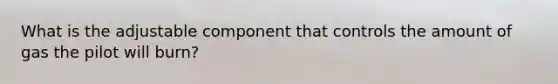 What is the adjustable component that controls the amount of gas the pilot will burn?