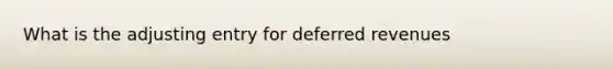 What is the adjusting entry for deferred revenues