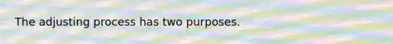 The adjusting process has two purposes.