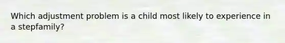 Which adjustment problem is a child most likely to experience in a stepfamily?