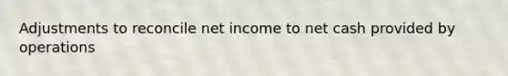 Adjustments to reconcile net income to net cash provided by operations