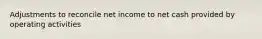 Adjustments to reconcile net income to net cash provided by operating activities