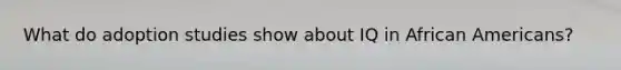 What do adoption studies show about IQ in African Americans?