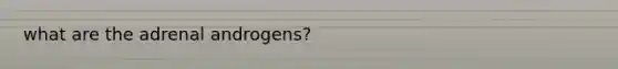 what are the adrenal androgens?