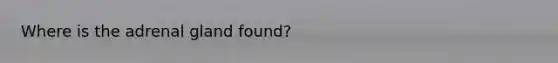 Where is the adrenal gland found?