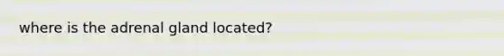 where is the adrenal gland located?