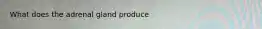 What does the adrenal gland produce