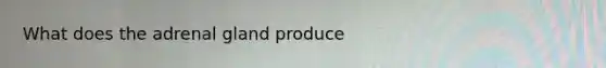 What does the adrenal gland produce