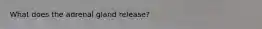 What does the adrenal gland release?