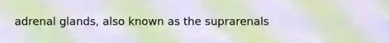adrenal glands, also known as the suprarenals