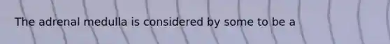 The adrenal medulla is considered by some to be a