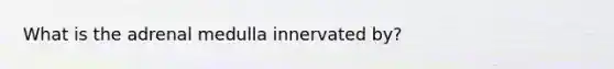 What is the adrenal medulla innervated by?