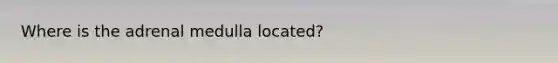 Where is the adrenal medulla located?