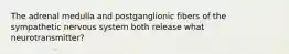 The adrenal medulla and postganglionic fibers of the sympathetic nervous system both release what neurotransmitter?
