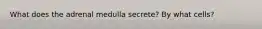 What does the adrenal medulla secrete? By what cells?