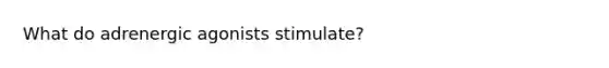 What do adrenergic agonists stimulate?