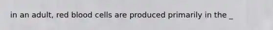 in an adult, red blood cells are produced primarily in the _