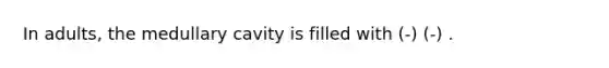 In adults, the medullary cavity is filled with (-) (-) .