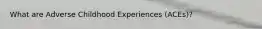 What are Adverse Childhood Experiences (ACEs)?