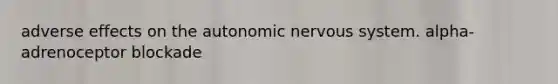 adverse effects on the autonomic nervous system. alpha-adrenoceptor blockade