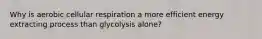 Why is aerobic cellular respiration a more efficient energy extracting process than glycolysis alone?