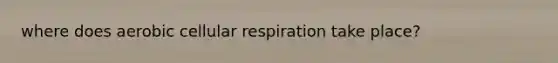 where does aerobic cellular respiration take place?