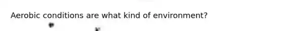 Aerobic conditions are what kind of environment?