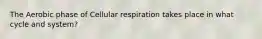 The Aerobic phase of Cellular respiration takes place in what cycle and system?