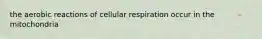 the aerobic reactions of cellular respiration occur in the mitochondria