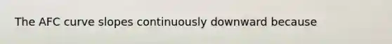 The AFC curve slopes continuously downward because