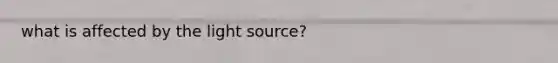 what is affected by the light source?