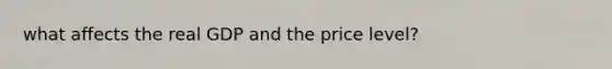 what affects the real GDP and the price level?