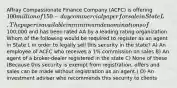 Affray Compassionate Finance Company (ACFC) is offering 100 million of 150-day commercial paper for sale in State L. The paper is available in minimum denominations of100,000 and has been rated AA by a leading rating organization. Whom of the following would be required to register as an agent in State L in order to legally sell this security in the state? A) An employee of ACFC who receives a 1% commission on sales B) An agent of a broker-dealer registered in the state C) None of these (Because this security is exempt from registration, offers and sales can be made without registration as an agent.) D) An investment adviser who recommends this security to clients