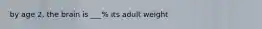 by age 2, the brain is ___% its adult weight