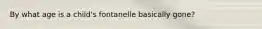 By what age is a child's fontanelle basically gone?